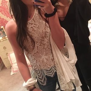 White lace top